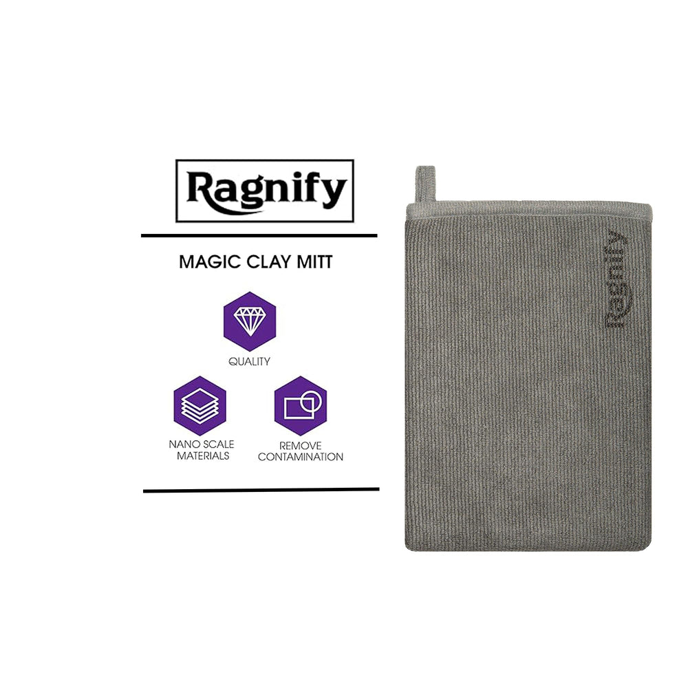 Ragnify clay mitt pack gray removes embedded contaminants from paint