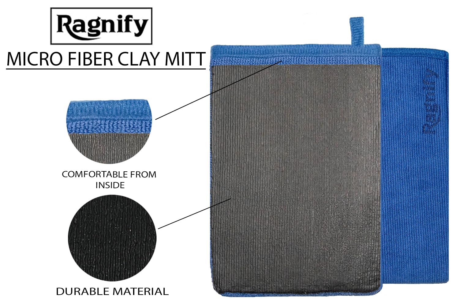 Ragnify two car wash mitt in action during paintwork cleaning.