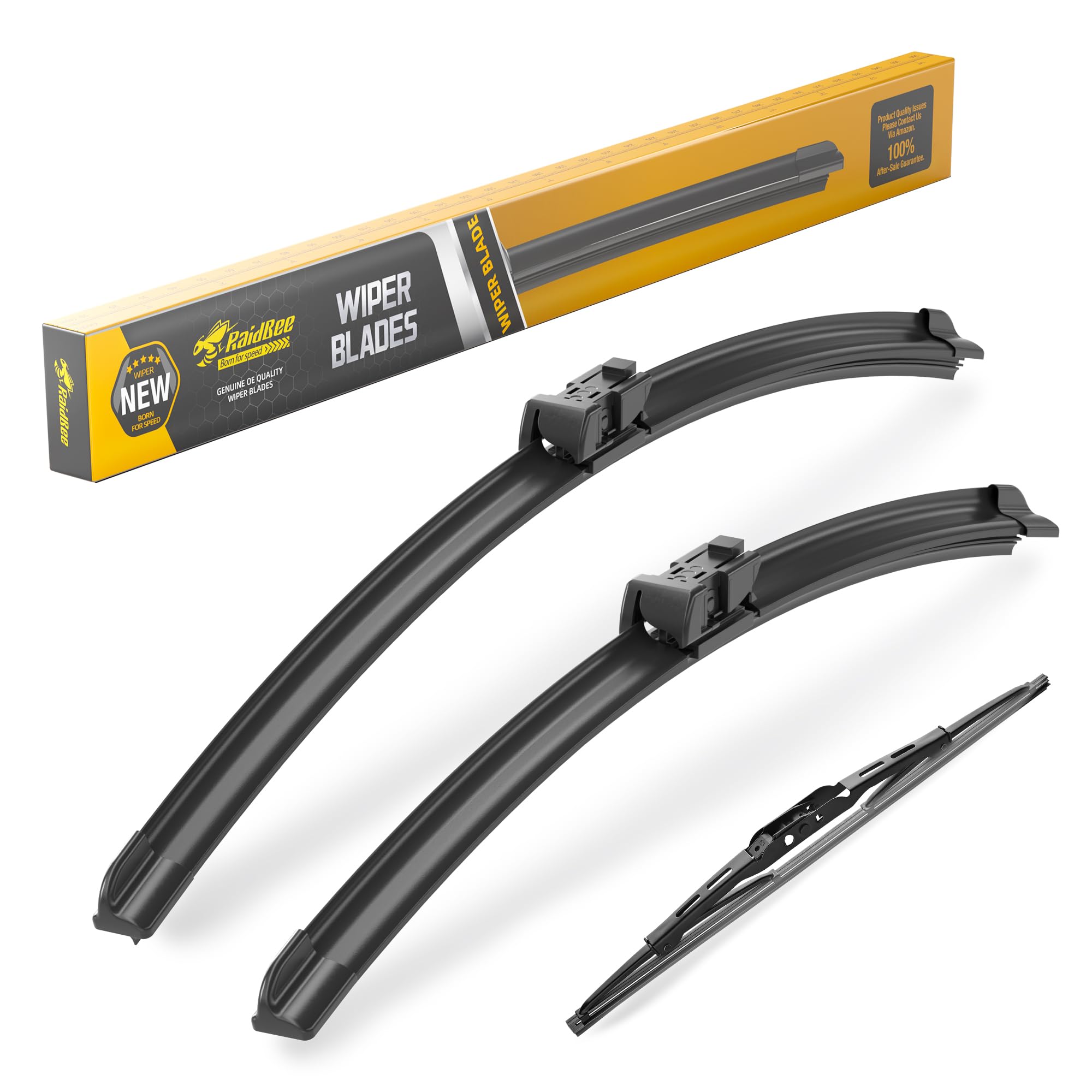 RaidBee front wiper blades 24-17 inch set for clear visibility