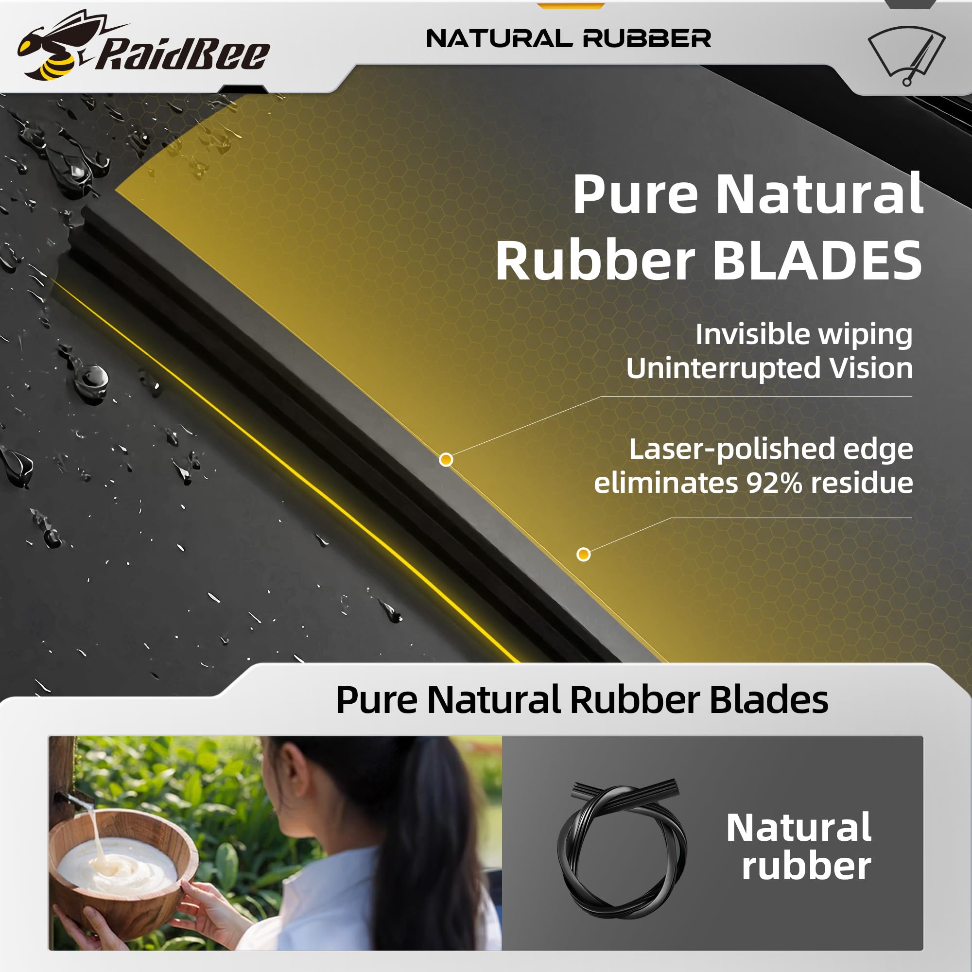 RaidBee OE-style clip-on installation for tool-free replacement