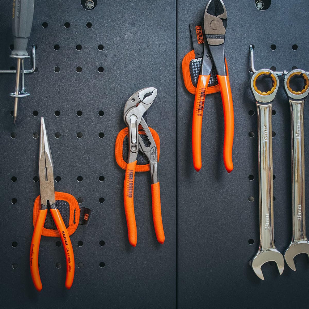 Railer pads help organize sockets and screws in drawers or at lift posts.