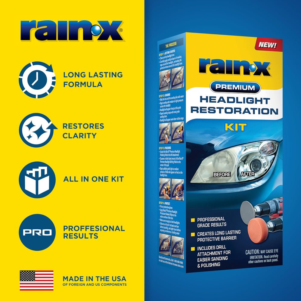 Rain-X 610153 drill polishing attachments deliver clearer headlights.