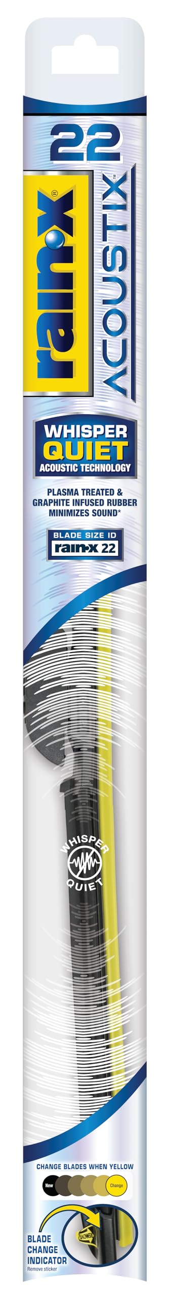 Rain-X Acoustix 22-inch wiper blade package shows quiet performance for distraction-free driving