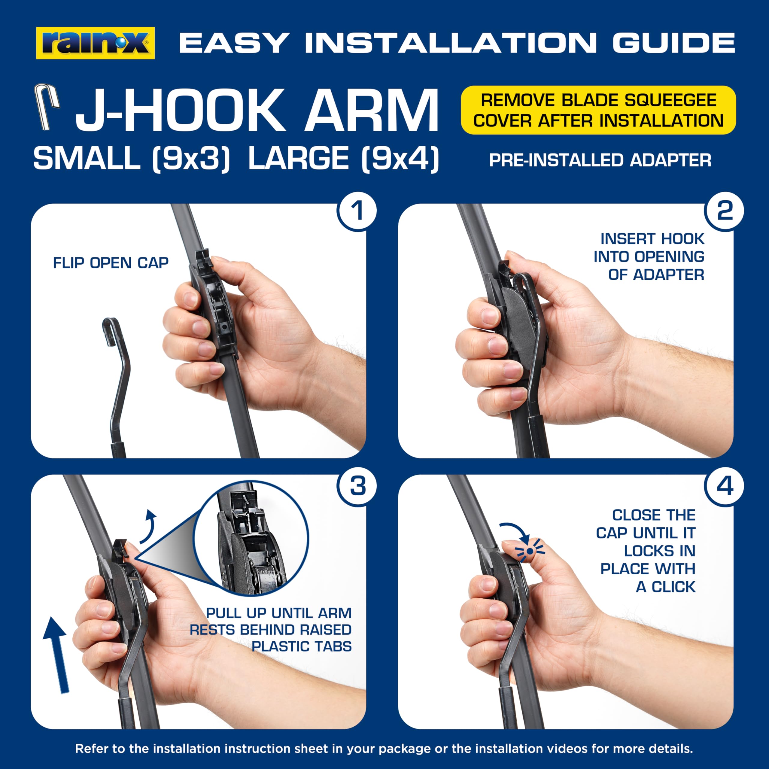 Rain-X Acoustix wet-arm coverage with multi-adapter for spray nozzle compatibility