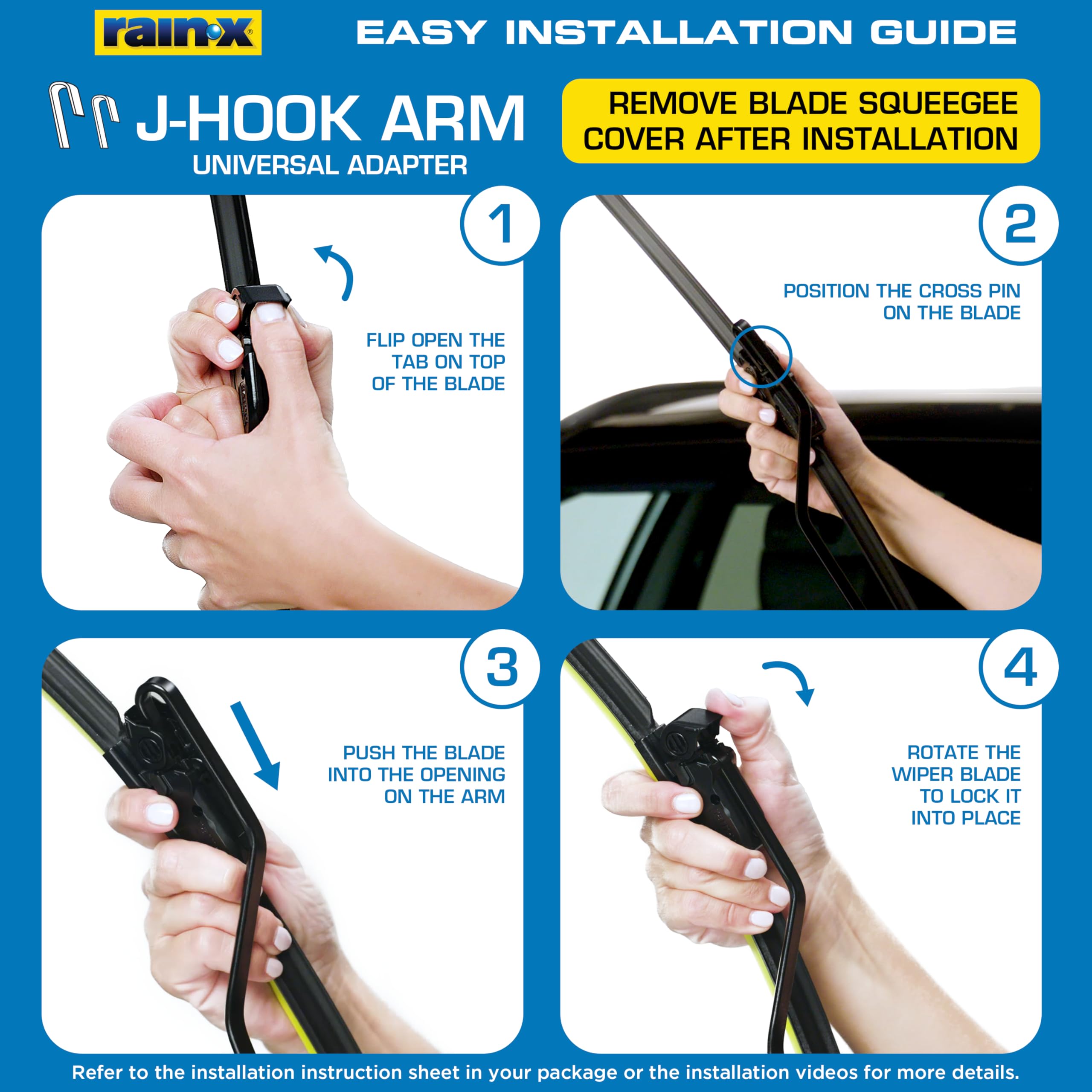 Rain-X AdvantEdge blade uses spring-beam technology for uniform contact on glass.
