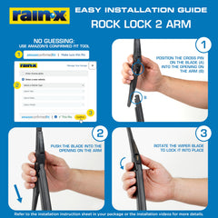 Rain-X interchangeable adapter enabling quick, tool-free installation