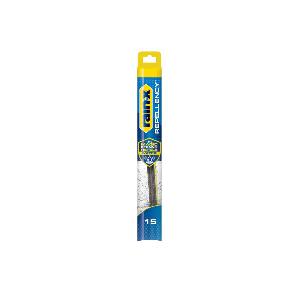 Rain-X Repellency Wiper Blade on front windshield providing clearer rain visibility