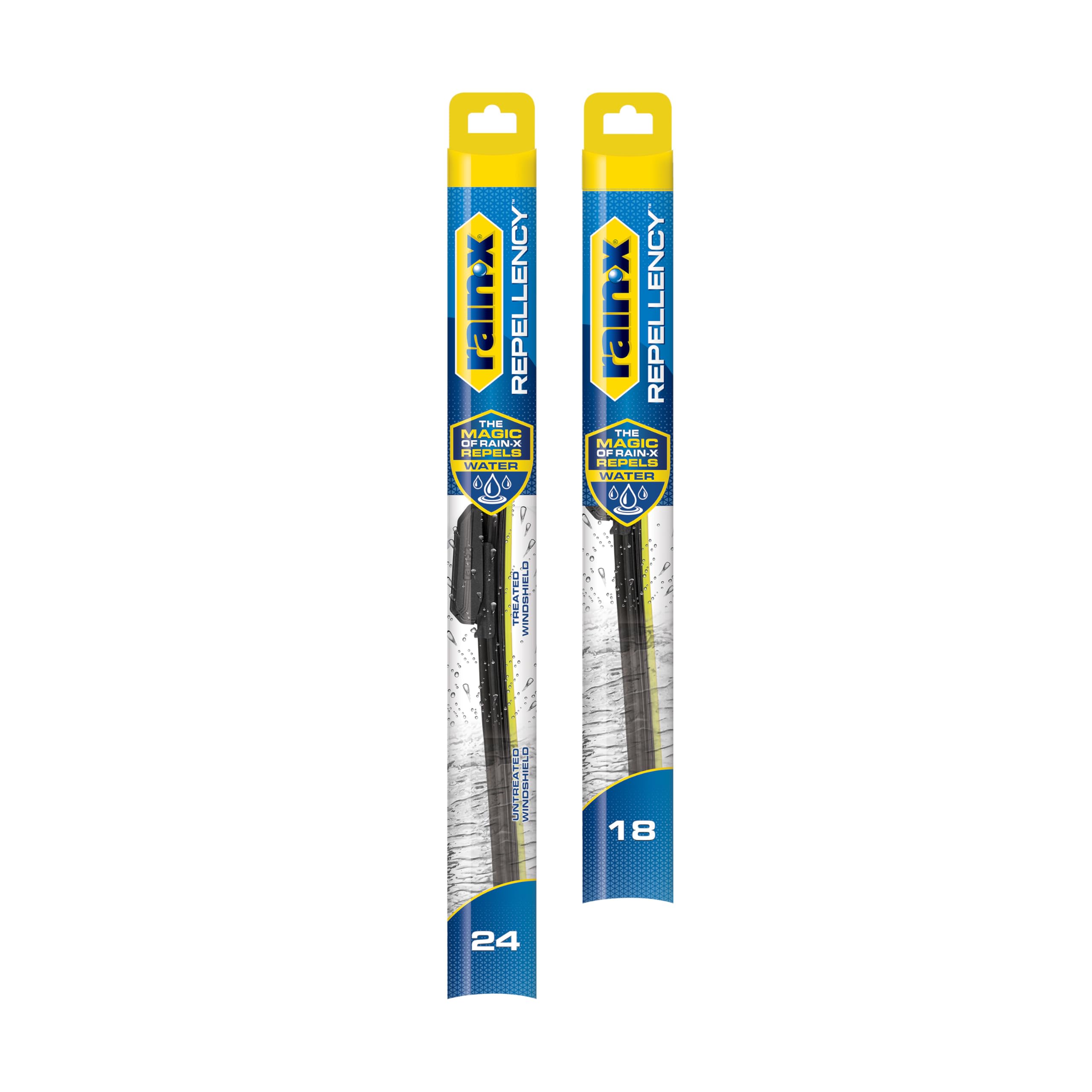 Rain-X repellency wiper blade, 24-inch, delivering clearer visibility in rain.