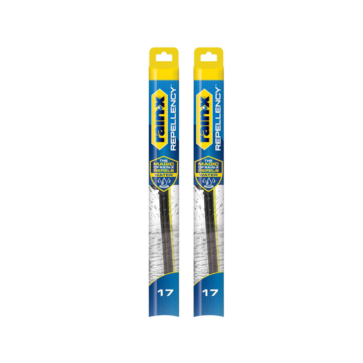 Rain-X Repellency wiper blades in action bead rain for clearer visibility.