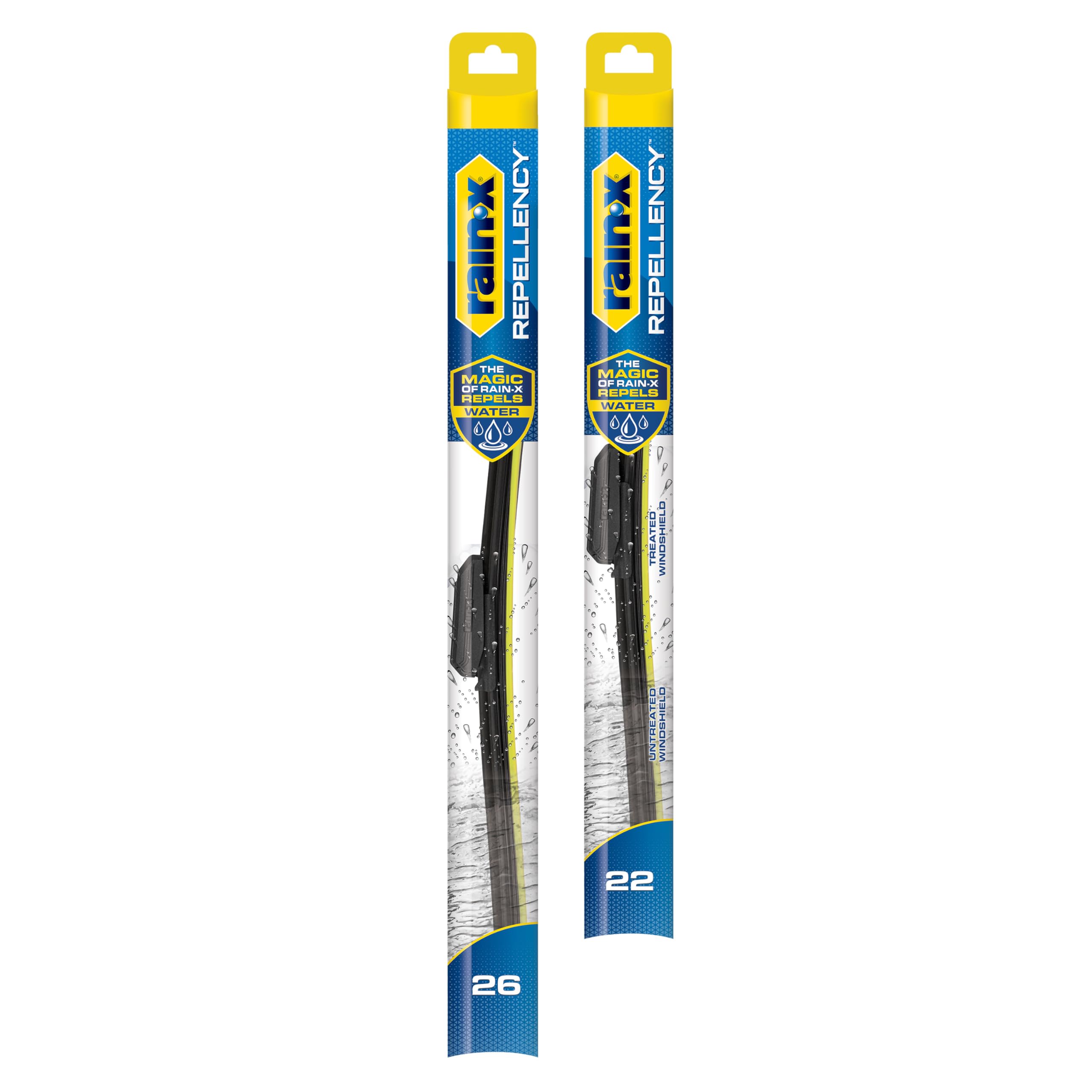 Rain-X Repellency Wiper Blades 26-inch in action improves rain visibility.