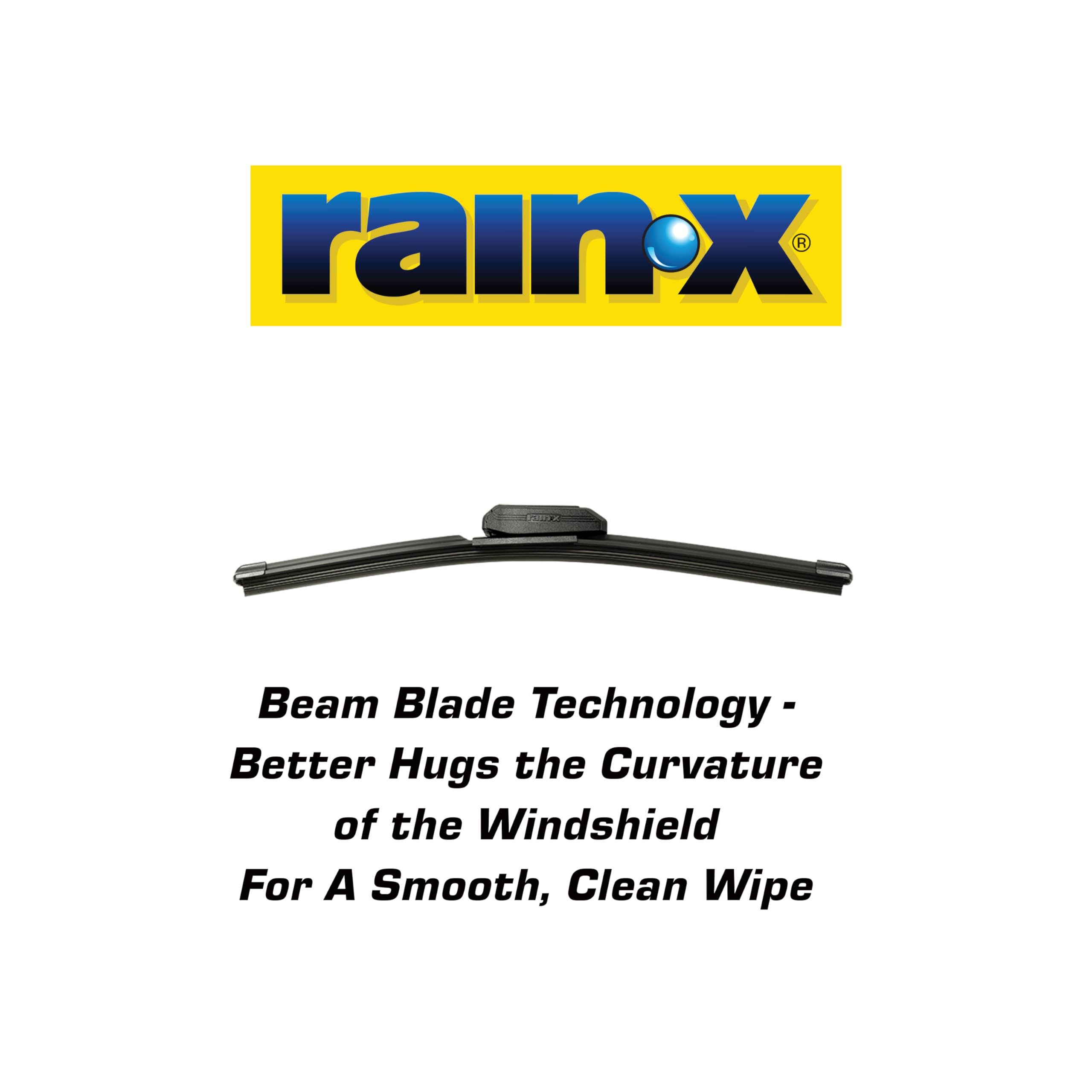 Rain-X water beading on windshield supports improved visibility in rain.