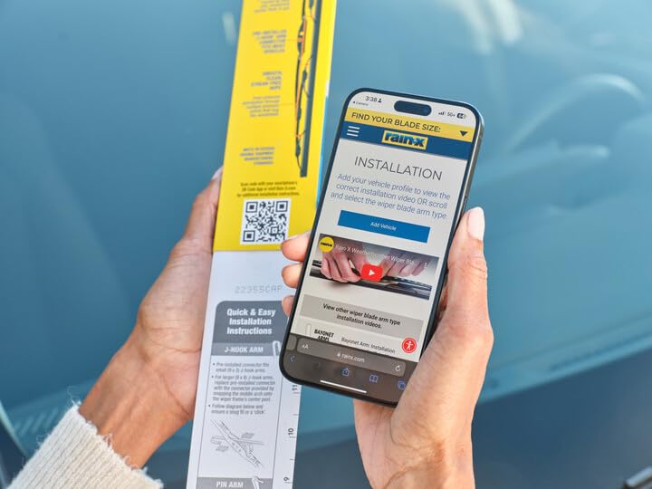 Pre-installed multi-adapter on Rain-X WeatherBeater enables quick installation