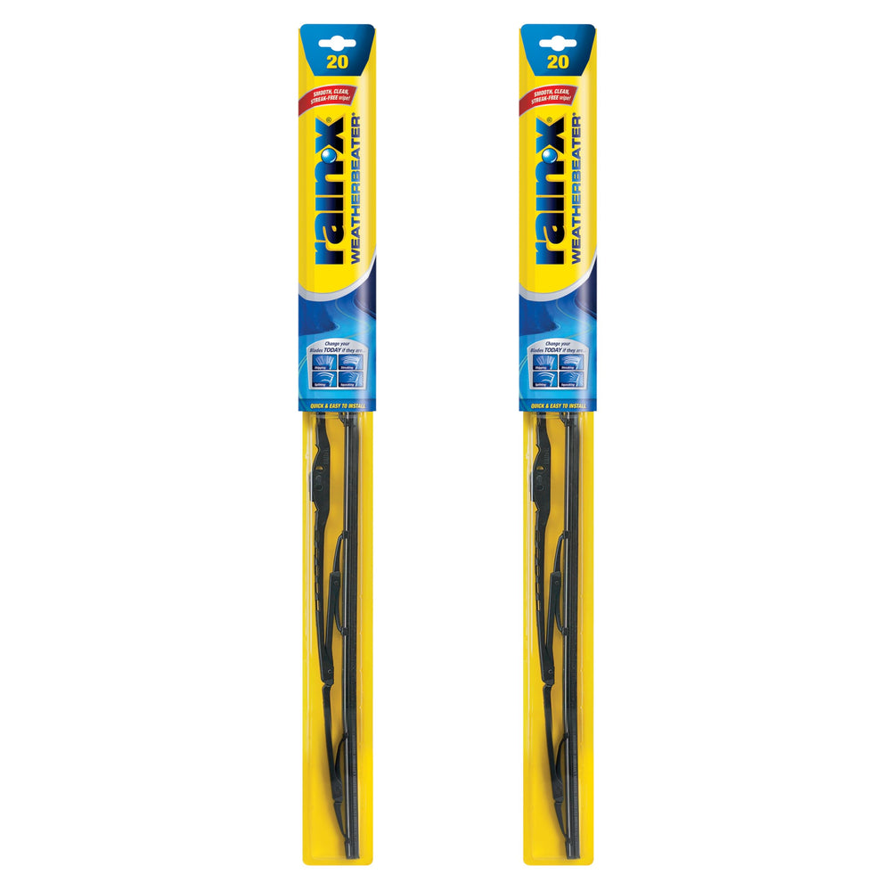 Rain-X WeatherBeater 20-inch blades—front view, ready for all-weather performance.