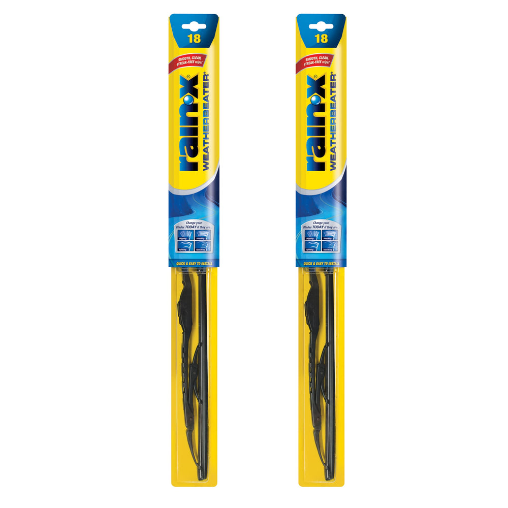 Rain-X WeatherBeater 18-inch front-edge blade for clear visibility in rain.