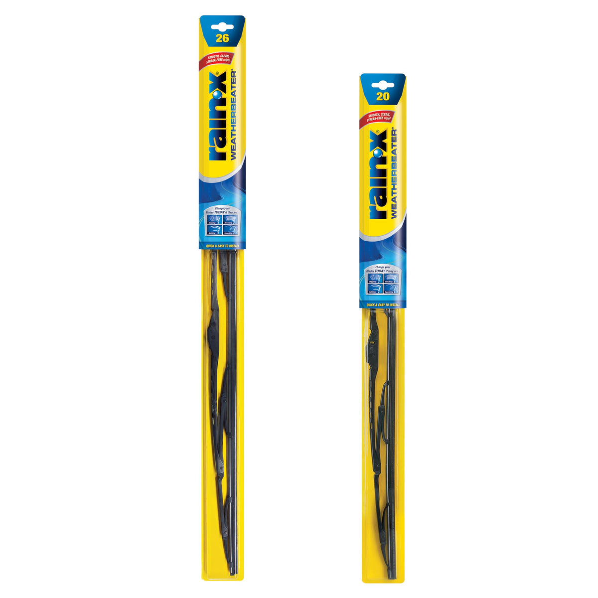 Rain-X WeatherBeater 26-inch wiper blade on windshield, delivering reliable visibility in wet weather
