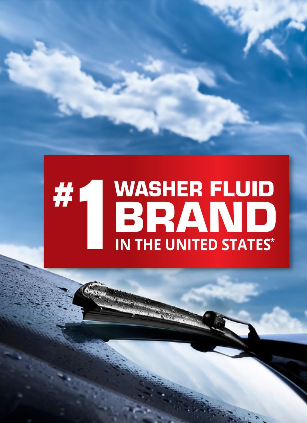 Six-pack Rain-X All Season fluid aiding winter driving visibility.