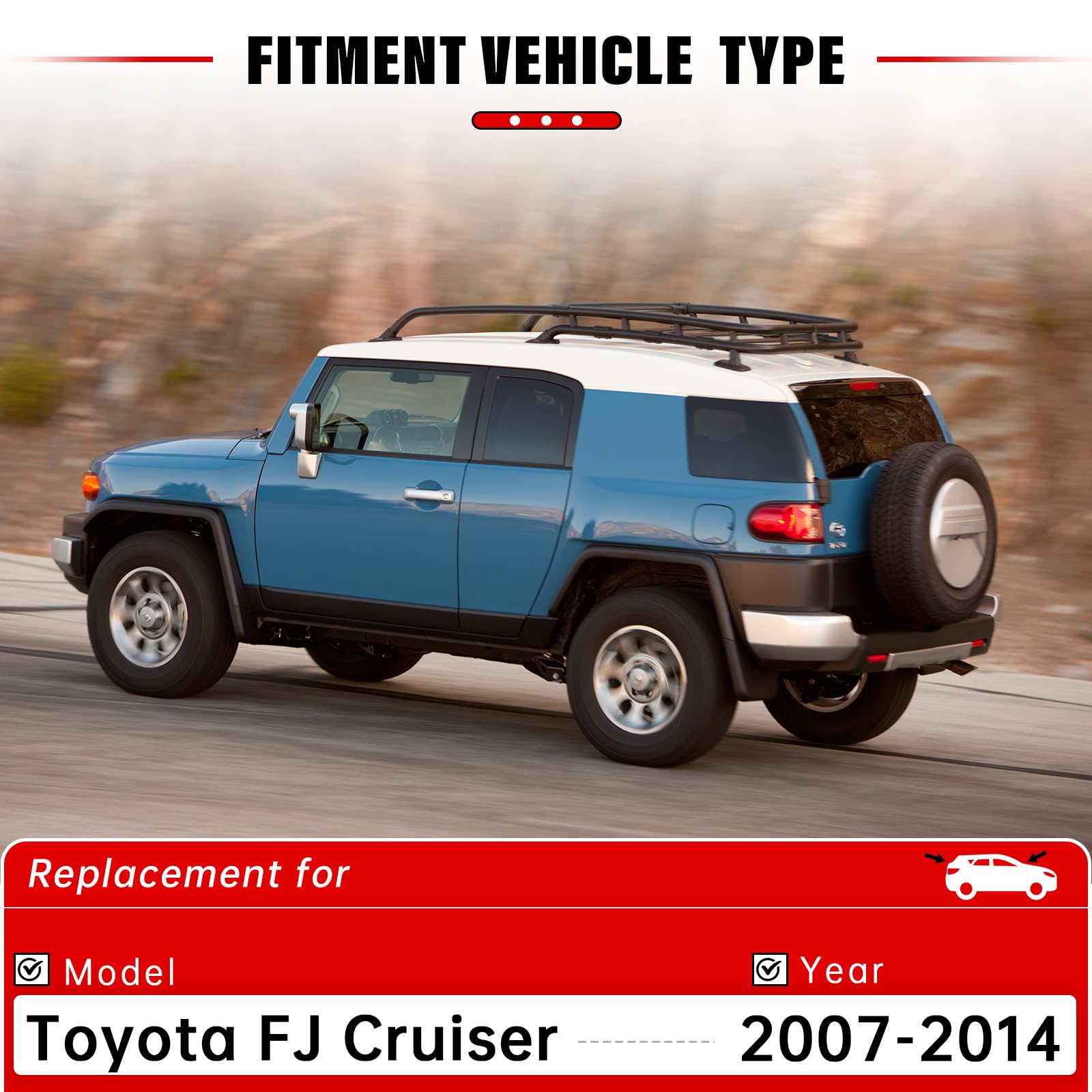 RAINTOK FJ Cruiser 14 inch front left wiper blade maintains steady glass contact