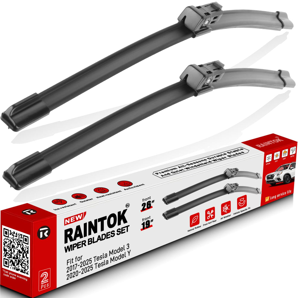 Raintok model3 26-inch front wiper blade close-up for reliable rain clearing.