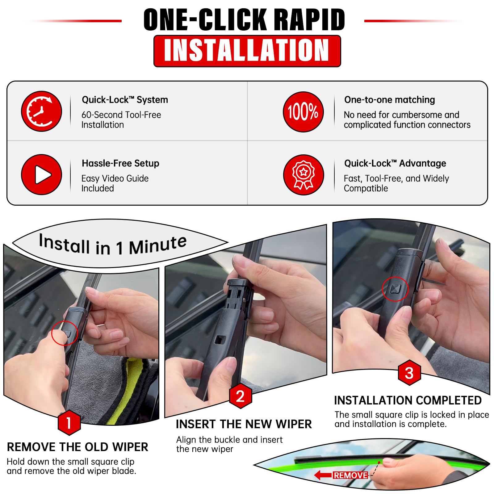 Raintok Tiguan 15-inch rear wiper blade for reliable rear visibility.
