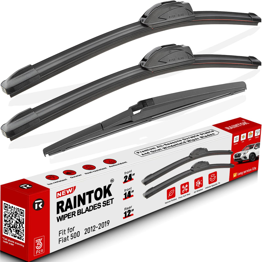 RAINTOK Fiat 500 front 24-inch blade for clear daytime visibility