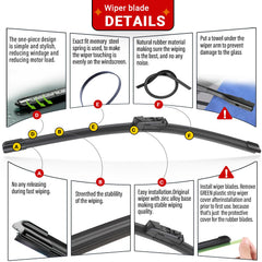 RAINTOK front-16-subaru-crosstrek-impreza wiper delivers smooth, quiet wiping.