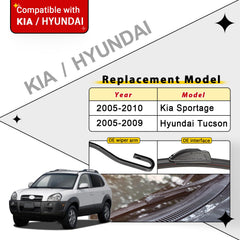 RAINTOK front 16-inch wiper blade for mid-size SUVs offers reliable wipe performance