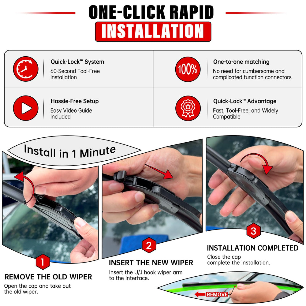 Raintok rear 13-inch wiper blade for Jeep Wrangler enhances rear visibility in wet conditions.