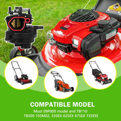 Rakiyada 799584 carburetor top detail emphasizes solid construction and corrosion resistance.