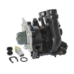 RALBDX electric engine water pump assembly, front view; reliable engine cooling.