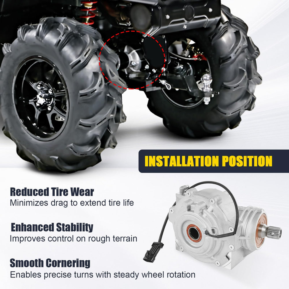 Ready-to-install RALBDX differential for Polaris vehicles on trails.
