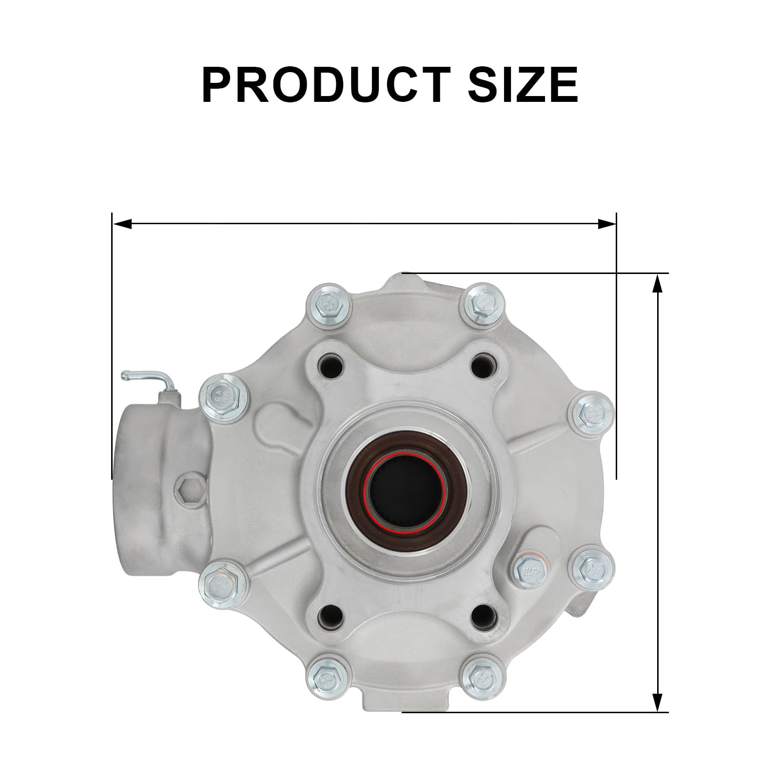 RALBDX rear differential assembly for Honda TRX500, side view highlighting robust gears and endurance.