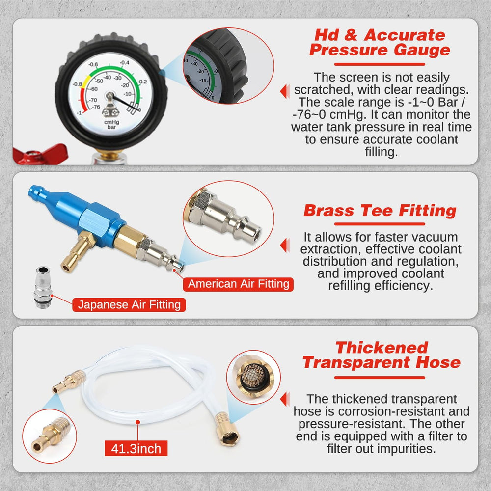 41.3 inch thickened hose for durable, leak-free transfer.
