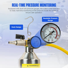 RALBIL AC Flush Kit safety relief valve prevents overpressure during operation.