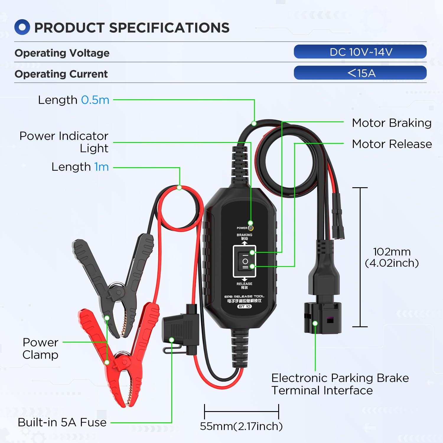 RALBIL EPB tool stored in car trunk for roadside use