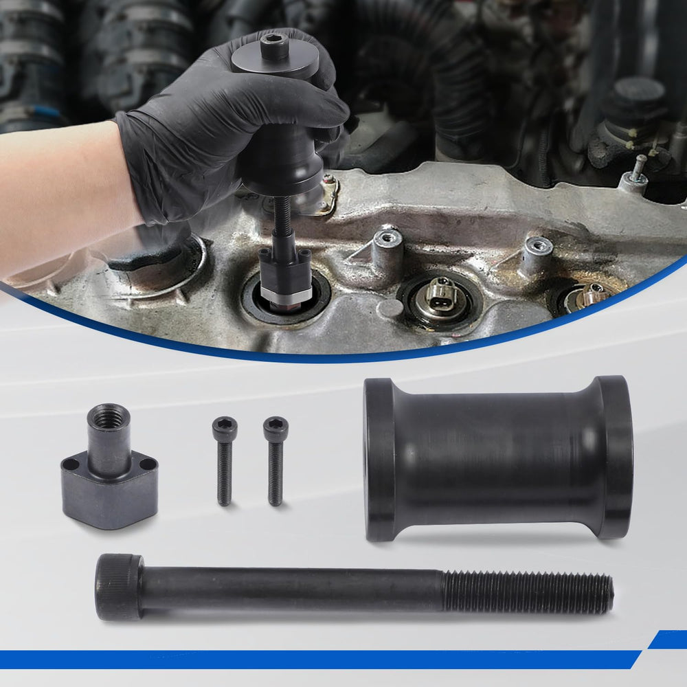 RALBIL injector puller in use on an engine during stubborn injector removal.