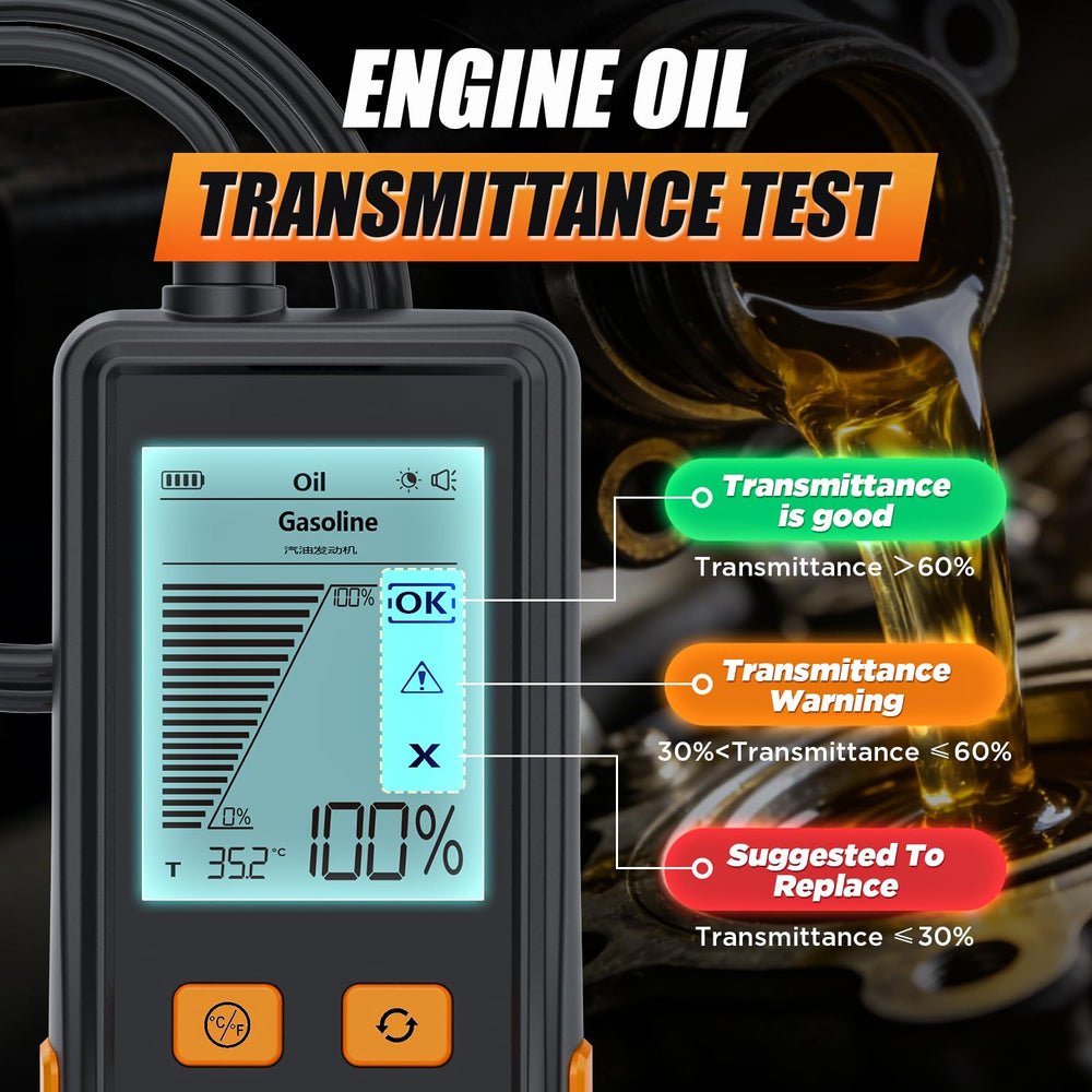 RALBIL engine oil tester with 50-inch probe hose for flexible testing.