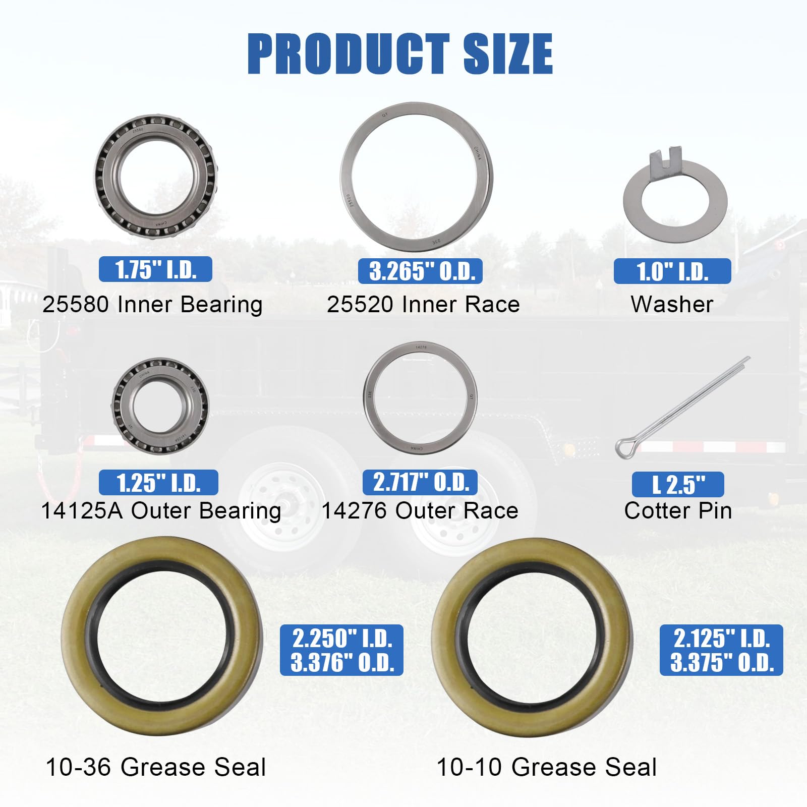 RALZAOTO bearing cone 25580 close-up shows precision fit for durability.