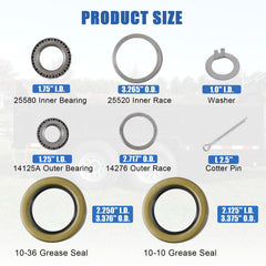 RALZAOTO bearing cone 25580 close-up shows precision fit for durability.