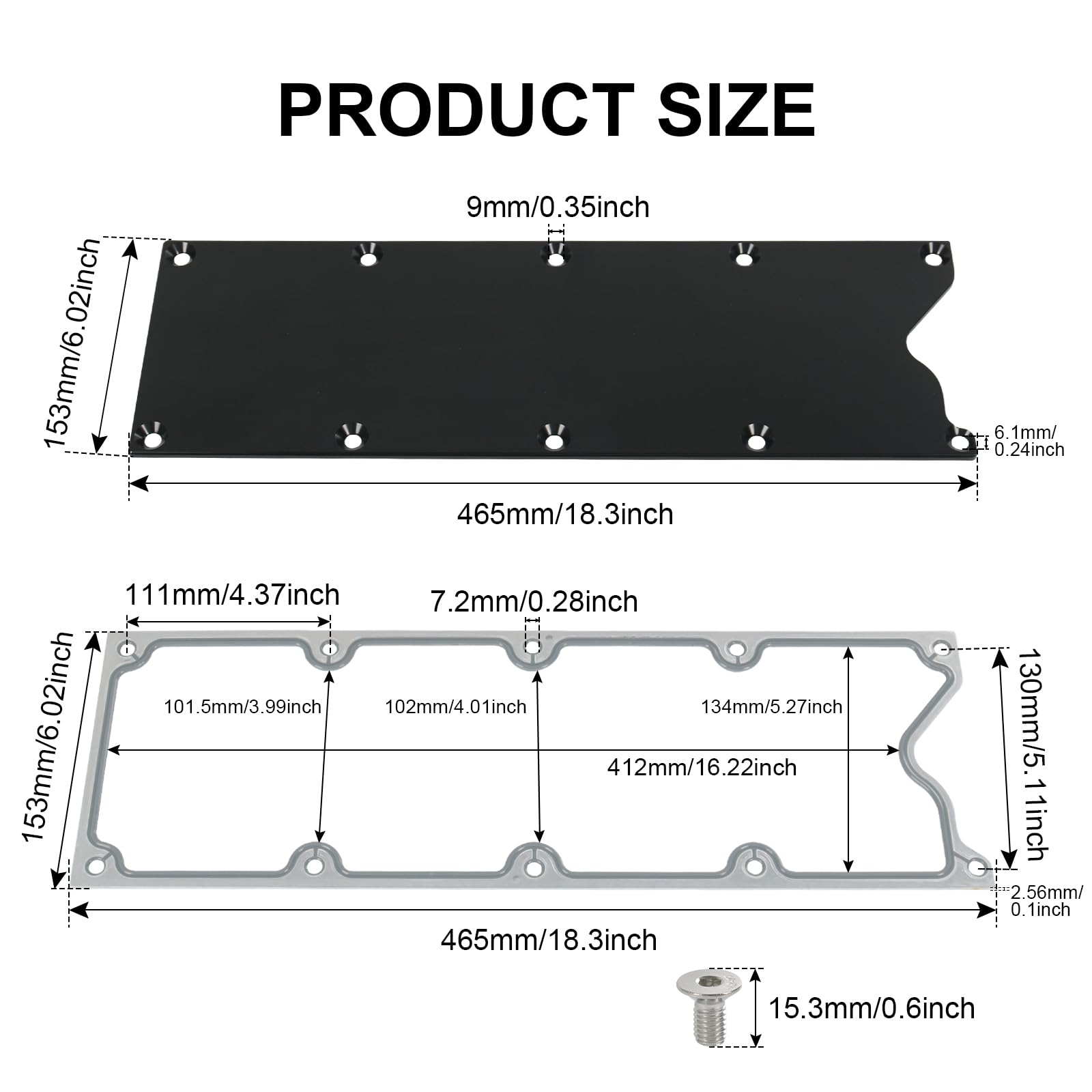 Black anodized 6061 aluminum valley cover emphasizes durable construction