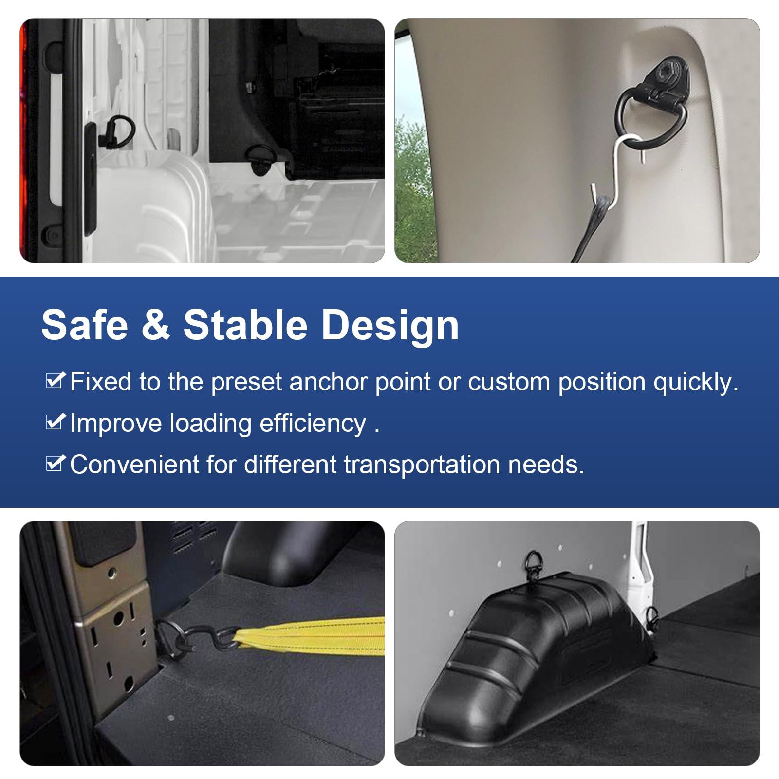 RALZAOTO D-hooks with mounting hardware included for quick installation.