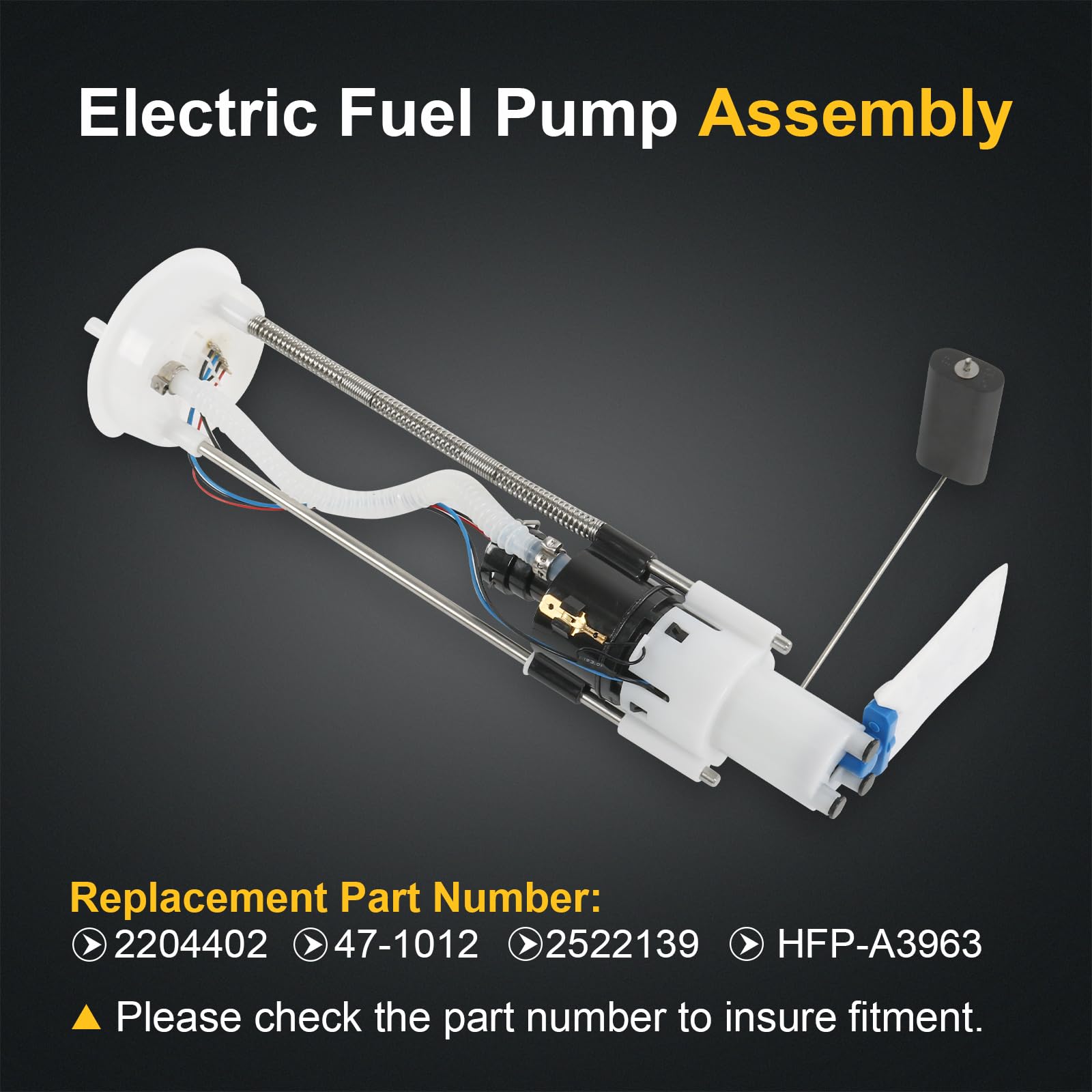 RALZAOTO 47-1012/2204402 label on pump supports accurate replacement.