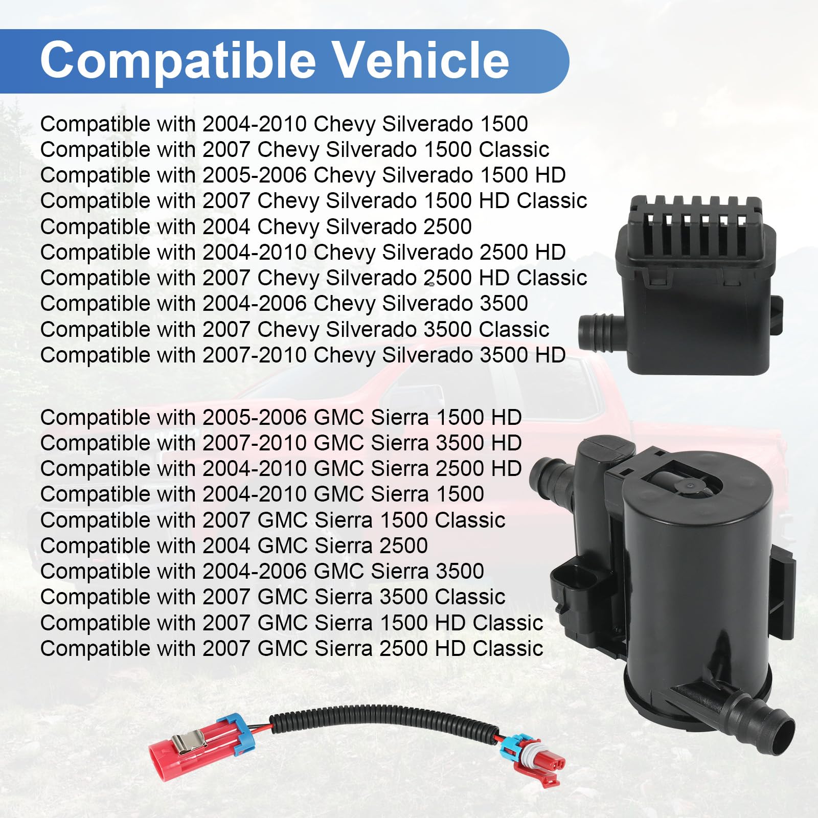 RALZAOTO GMC Sierra evap vent solenoid for consistent emissions control