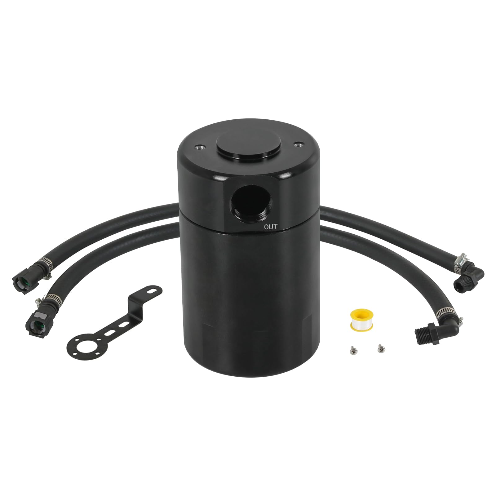 RALZAOTO oil catch can assembly for GM trucks with cleaner intake potential