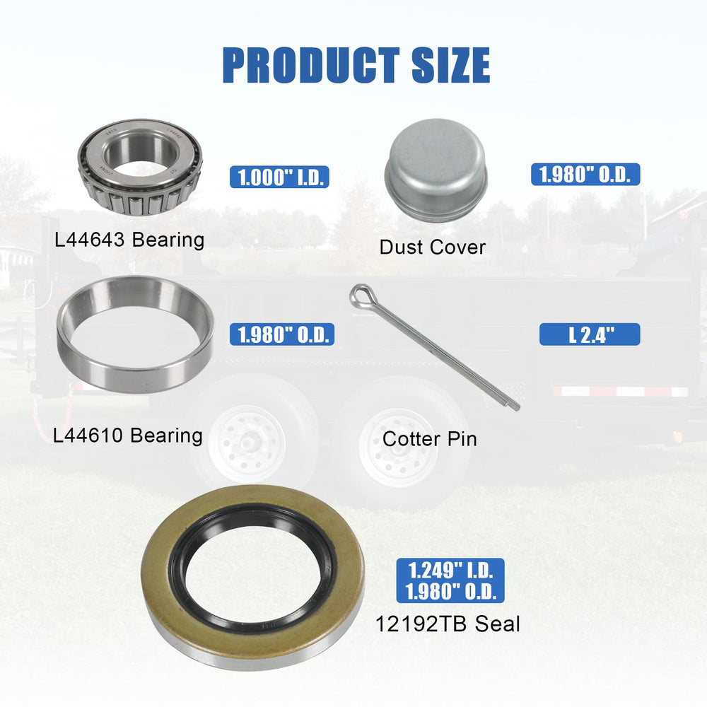RALZAOTO L44643/L44610 bearings show precise fit for dependable axles.