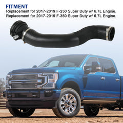 RALZAOTO turbo intercooler outlet tube in black supports efficient cooling for 6.7L PowerStroke.