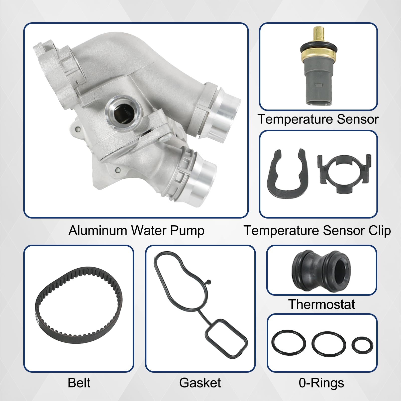 RALZAOTO aluminum water pump for Audi TT 2.0T maintains consistent temps.