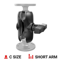 RAM MOUNTS 201U-B dual socket assembly for versatile device angles.