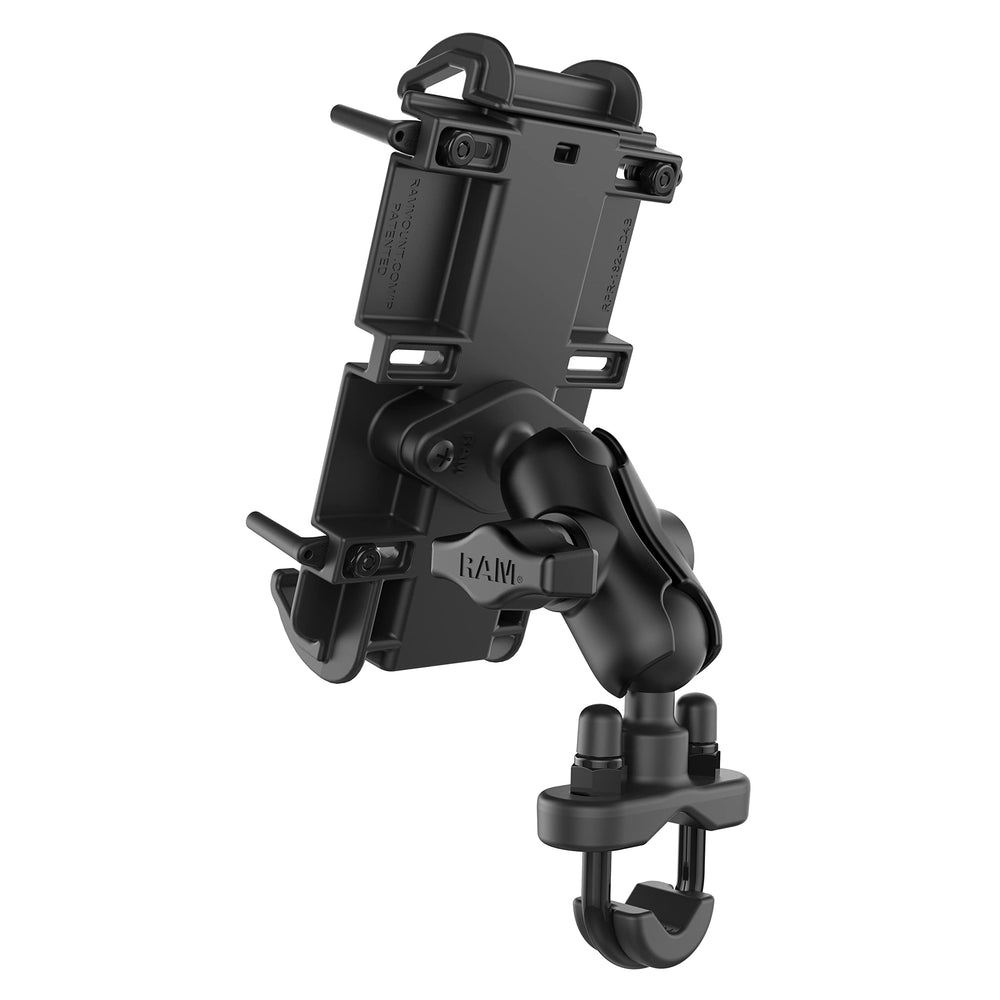 RAM MOUNTS double socket arm enables flexible positioning for riders