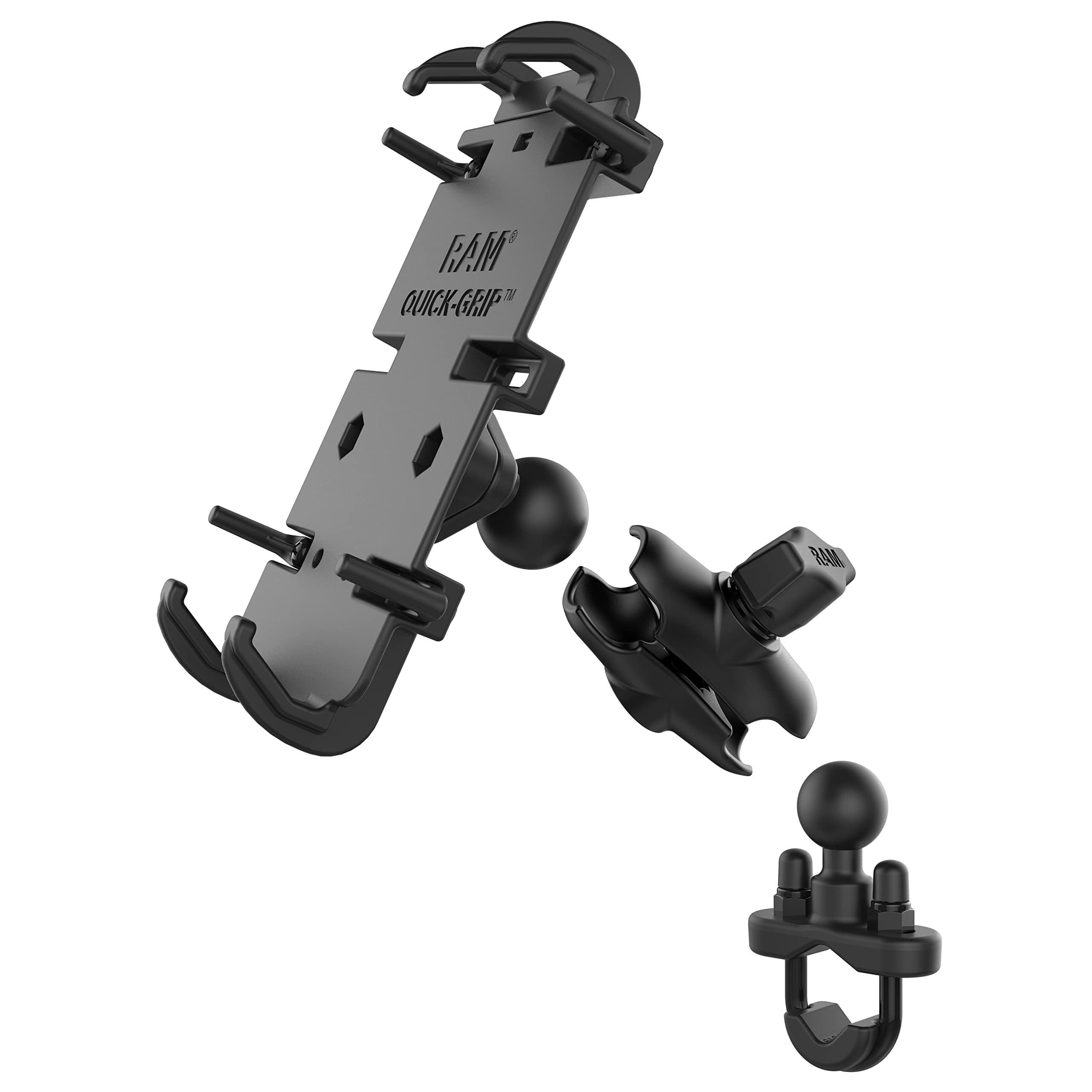 RAM MOUNTS handlebar U-bolt base provides stable bike and ATV mounting