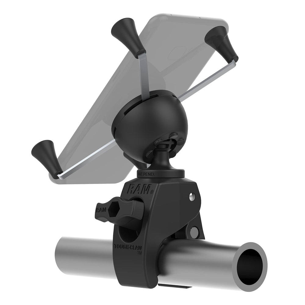 RAM MOUNTS rail clamp range demonstrates secure attachment to varied diameters